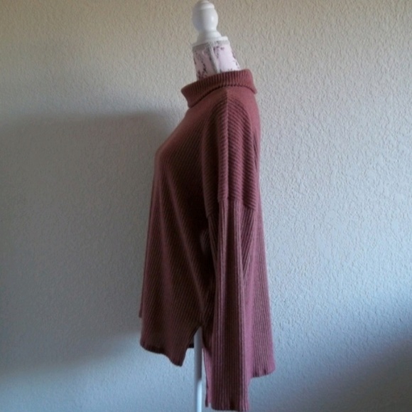 Forever 21 Plus 2X Pink Ribbee Turtleneck Sweater - Picture 6 of 8